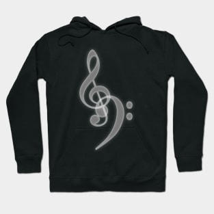 Music - Treble and Bass Clef Hoodie